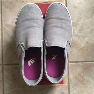 Vans Gray Slip-On Flats